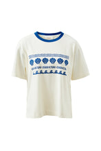 Stevie Slouchy Tee - Milk/Klein Blue Summer Icons