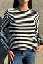 Athena L/S - Black & White Stripe