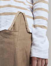 Bobbie Top - Camel/White Stripe