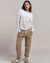 Bobbie Top - Camel/White Stripe