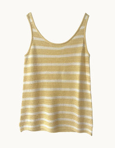 Stripe Tulum Tank - Lemon