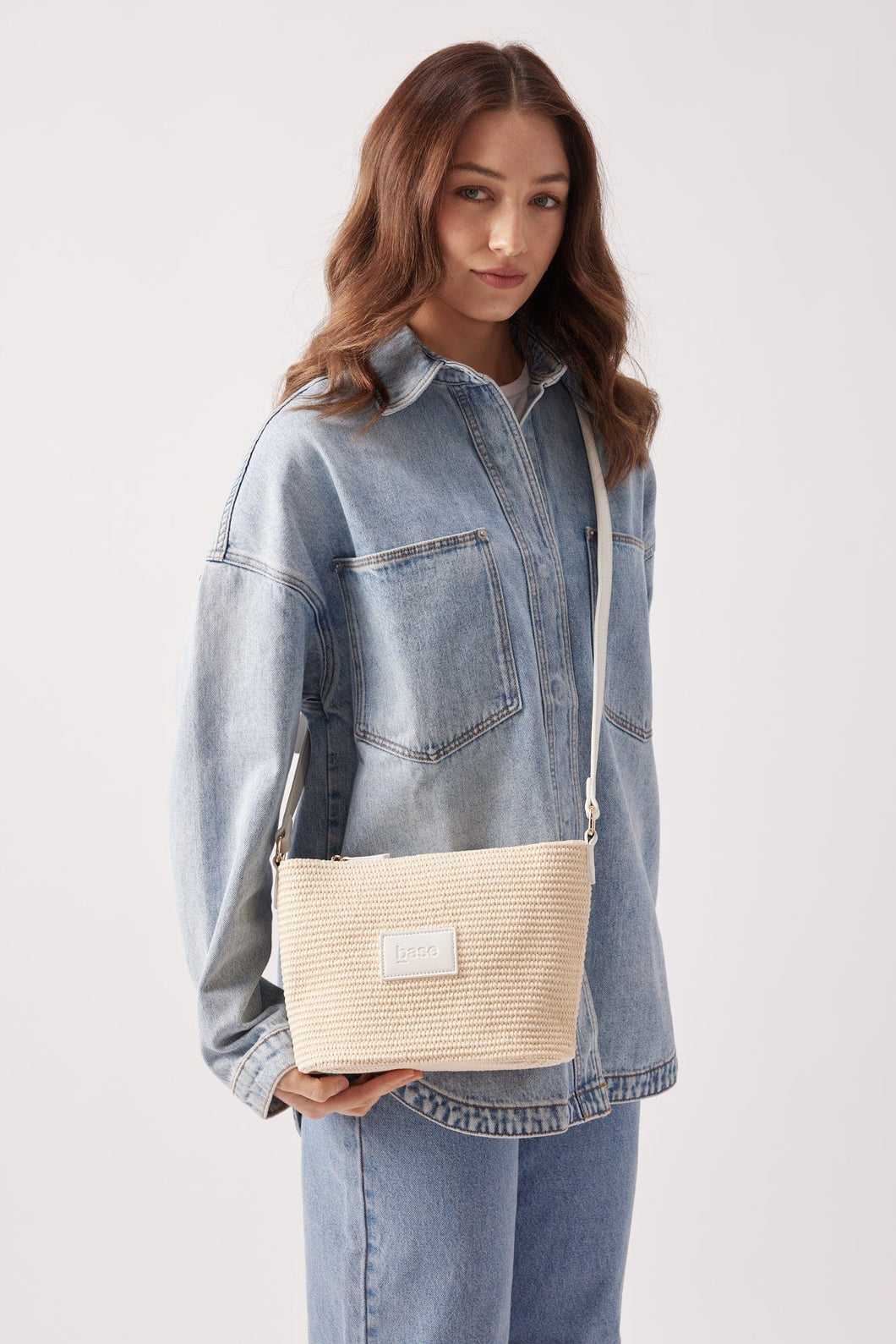 panier crossbody base - chalk