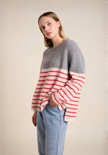 Lexie Stripe Jumper Red/Grey