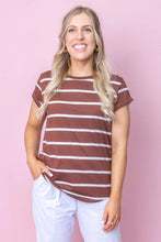 Manly Stripe Tee - Chocolate Stripe