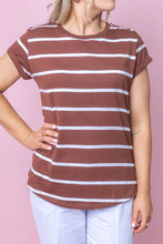 Manly Stripe Tee - Chocolate Stripe