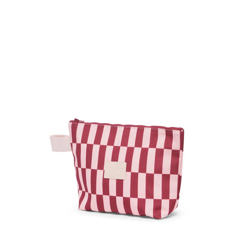 Wet base midi - burgundy/peony check