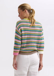Chunky Stripe Jumper - Chartreuse