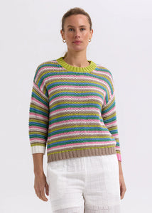 Chunky Stripe Jumper - Chartreuse