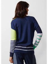 Intarsia Squares Jumper Denim