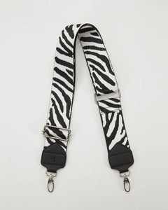 Wide Webbing Strap - Black Zebra