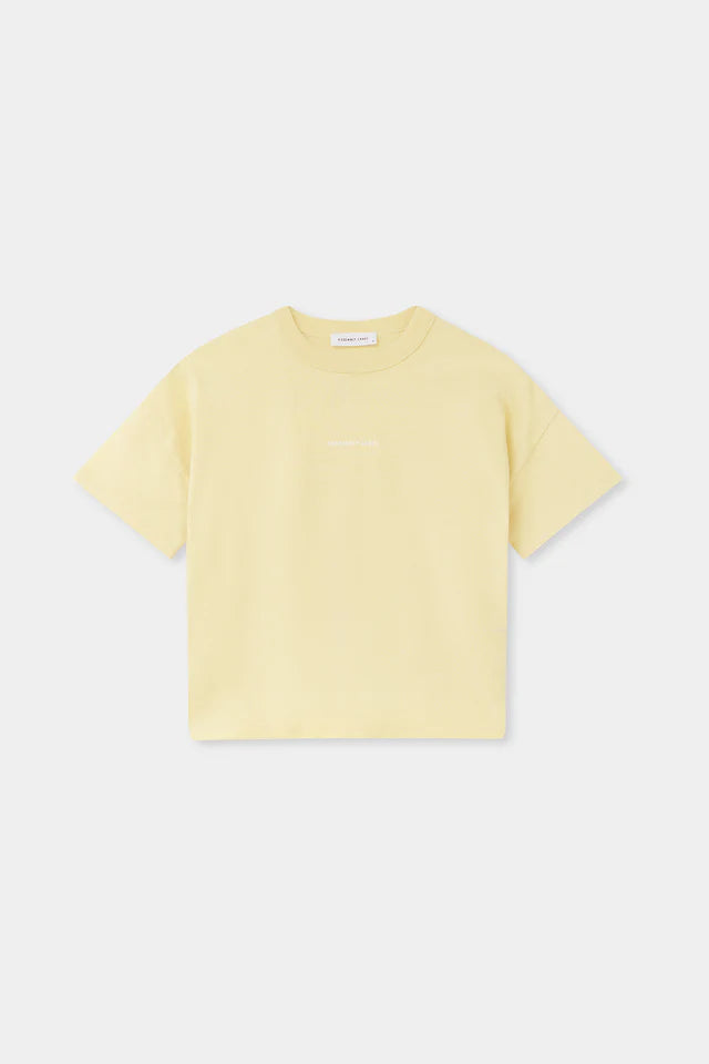 Kids Organic Established Tee - Lemon/White