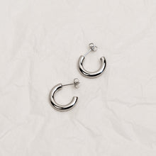 Classic Thick Hoop Earrings Silver