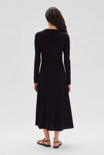 Wool Cashmere Rib Dress Black