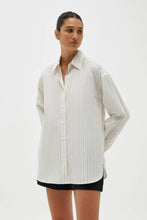 Everyday Poplin Shirt Biscuit Fine Stripe