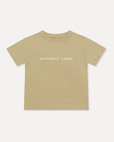 Kids Logo Tee Almond/White