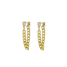 Isabel Chain Earrings Crystal